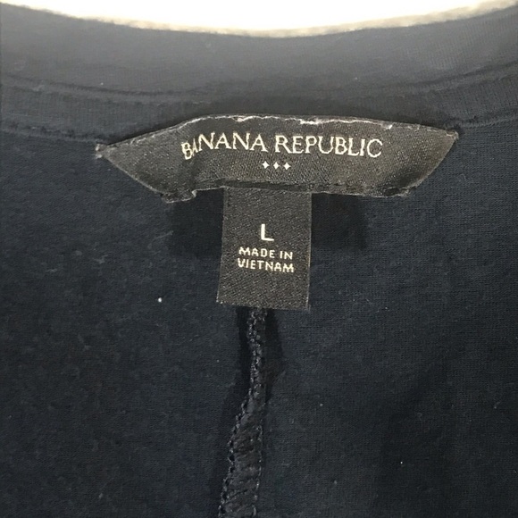 Banana Republic Black 3/4 Dolman Open Sleeve T-Shirt size L - Picture 7 of 9